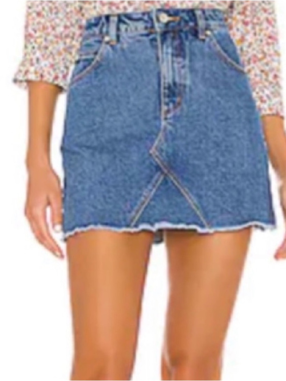 ROLLA'S Denim Mini Skirt - Medium Blue